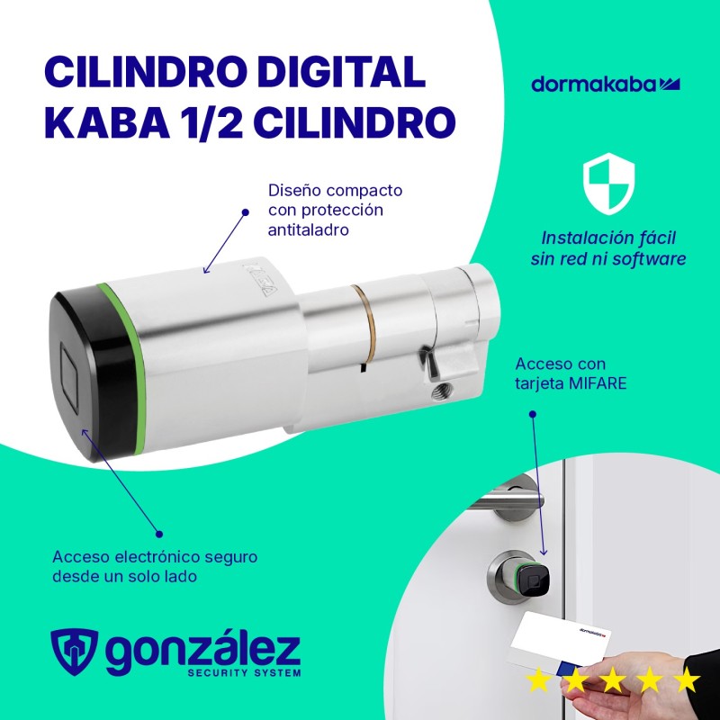 Cilindro digital Kaba medio cilindro