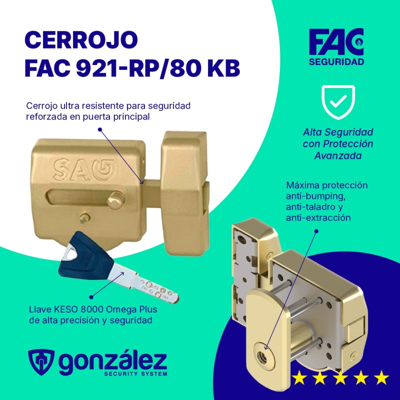 Cerrojo SAG EP50, bombillo KESO 8000 Omega 2