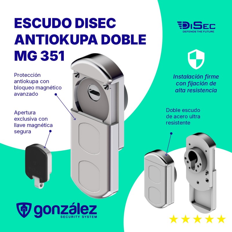 Escudo Disec Antiokupa MG 351 OKP protección exterior e interior