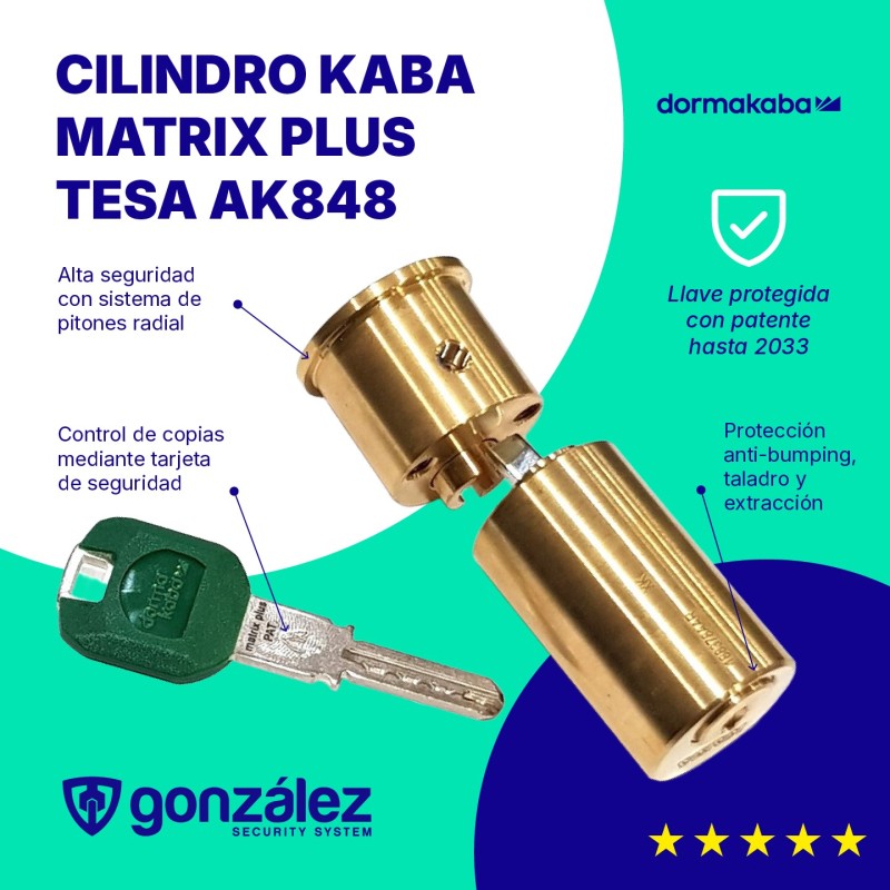 CILINDRO KABA MATRIX PLUS TESA AK848