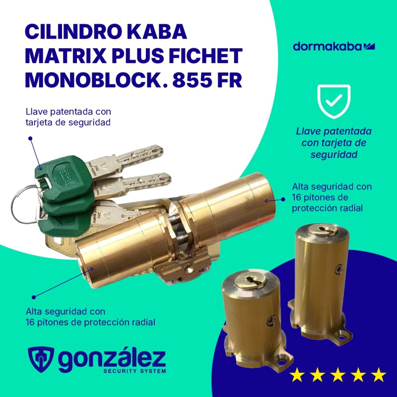 Cilindro KABA Matrix Plus FICHET Monoblock | Ferretería González