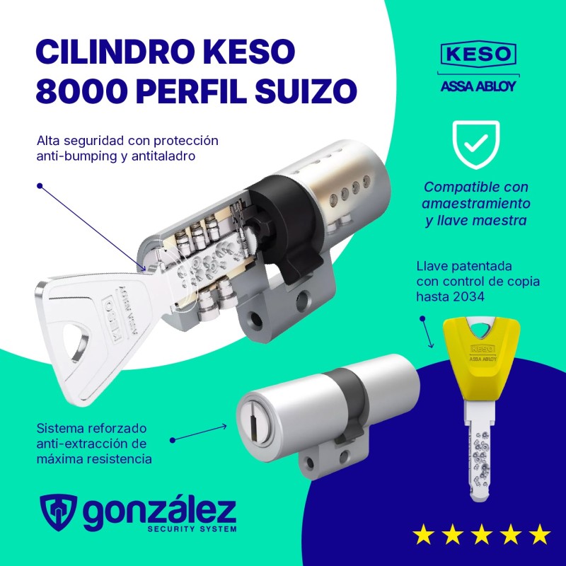 Cilindro KESO 8000 | Ferretería González