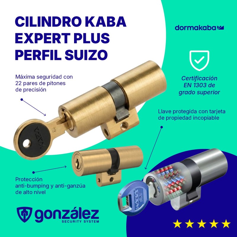 Cilindro KABA EXPERT Plus | Perfil Suizo | Ferretería González