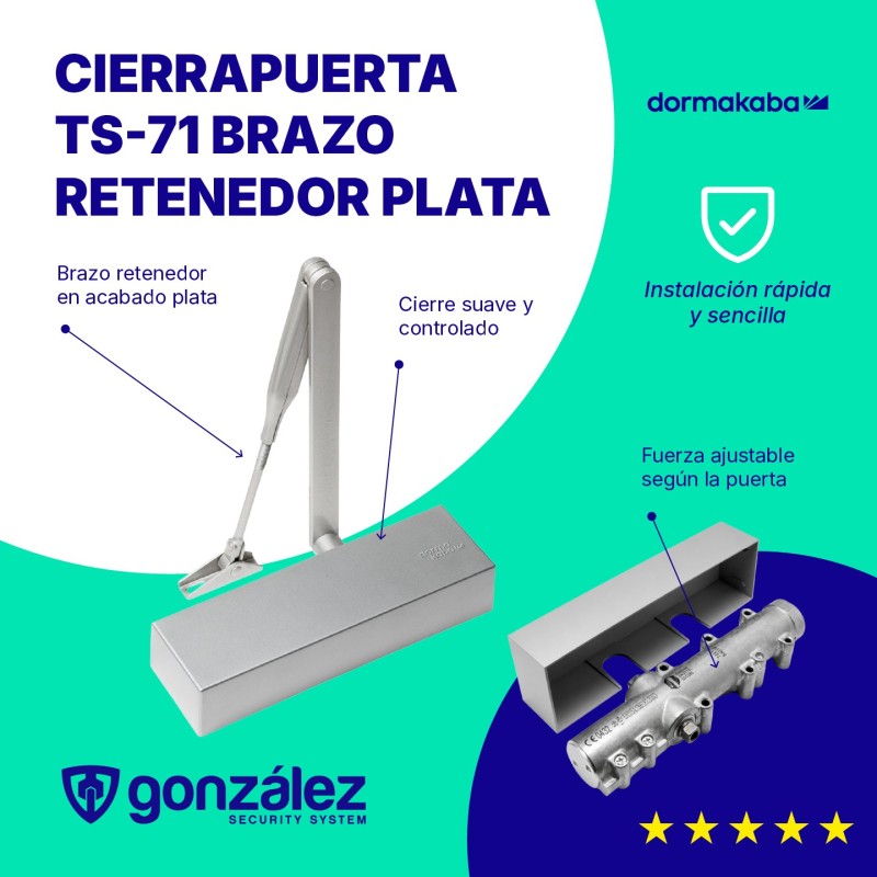 Cierrapuerta TS-71 Brazo Retenedor | Ferretería González