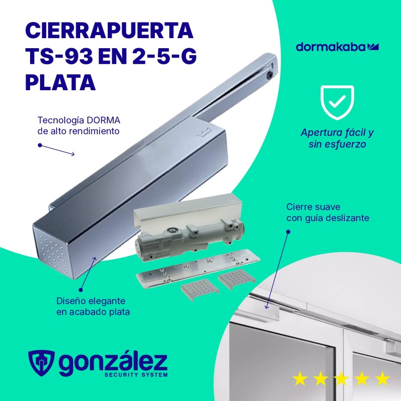 Cierrapuerta TS-93 en 2-5-G | Ferretería González