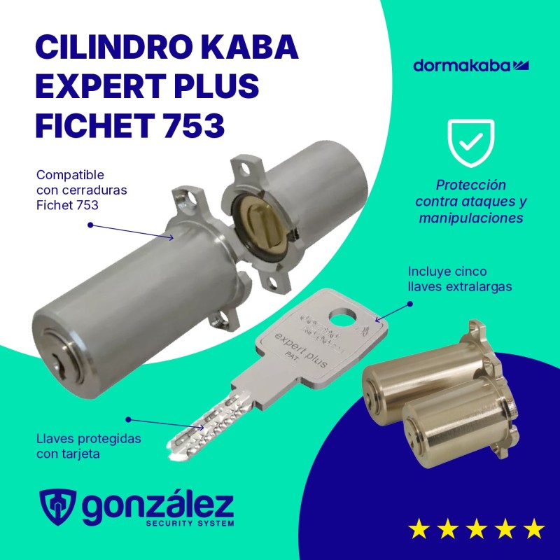 Cilindro KABA Expert Plus | FICHET 753 | Ferretería González