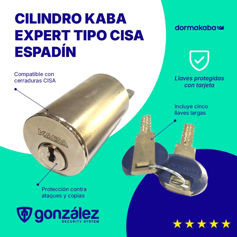 Cilindro KABA Expert | CISA espadin | Ferretería González
