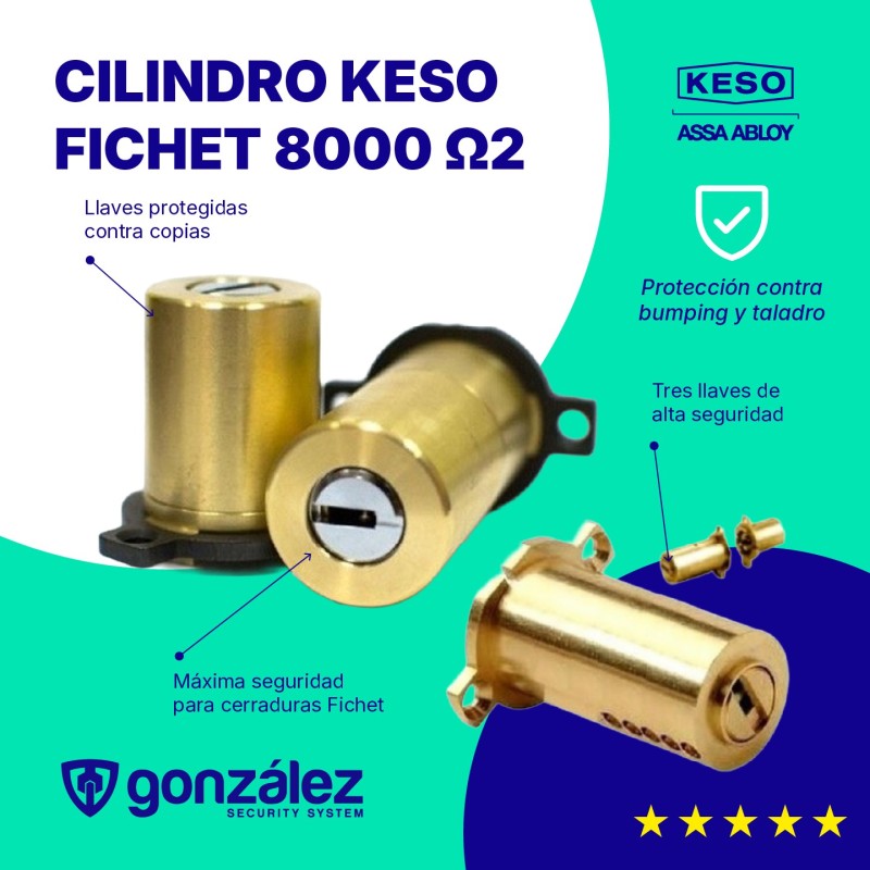 Cilindro KESO FICHET 8000 | Ferretería González
