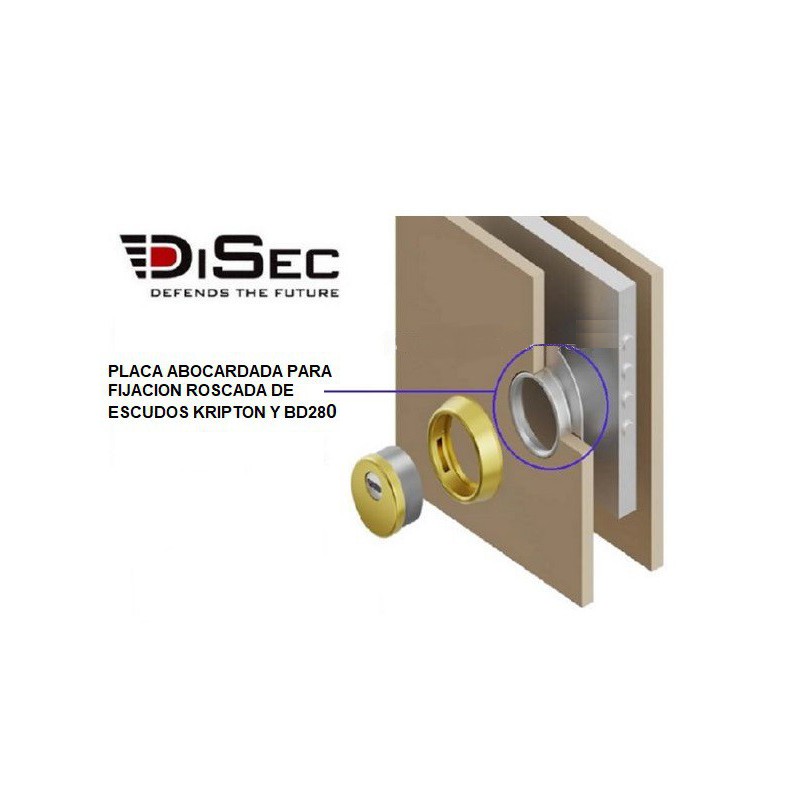 Placa Abocardada DISEC Con Cuello 9 MM | Ferretería González