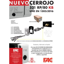 CERROJO FAC 521RP/80 CON INSERTO KABA  EXPERT PLUS