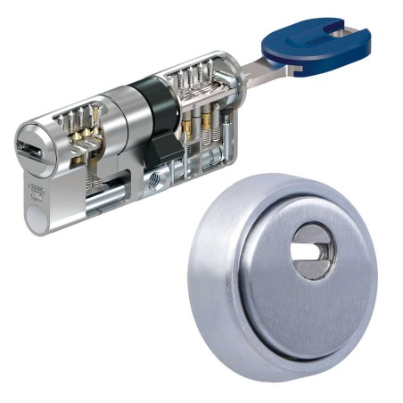 PACK Escudo DISEC BD280 Plata + Cilindro ABUS BRAVUS Magnet PRO