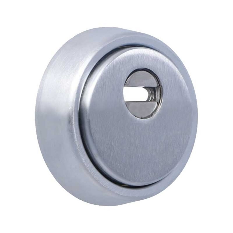 Escudo DISEC KRIPTON BKS280 PLATA + Cilindro KESO 8000