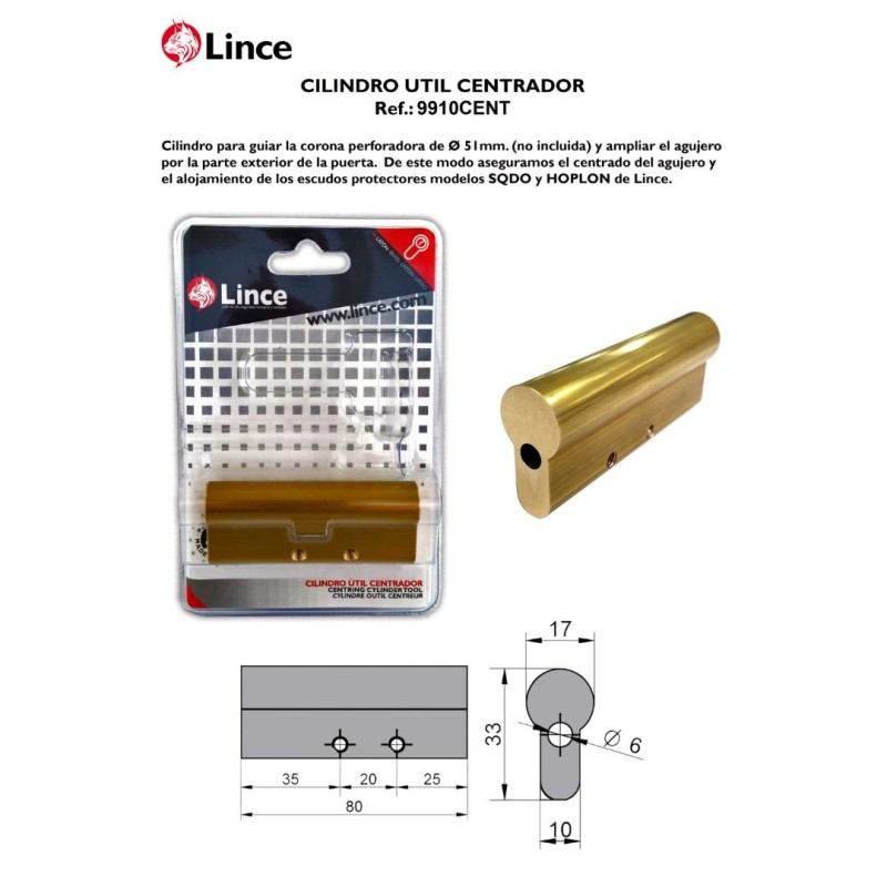 Cilindro Centrador | Escudo LINCE/DISEC | Ferretería González