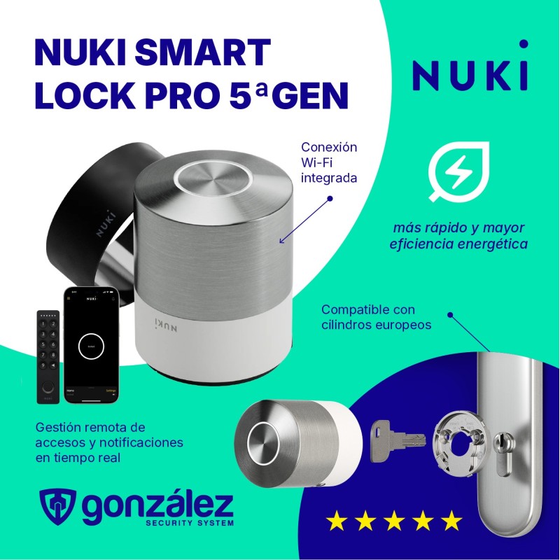 Nuki Smart Lock Pro 5 batería incluida