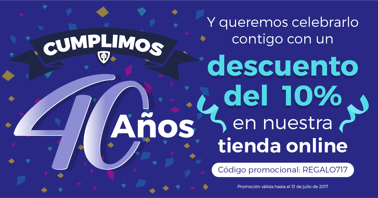 Cumplimos 40 años y queremos regalarte el 10% de tus compras.